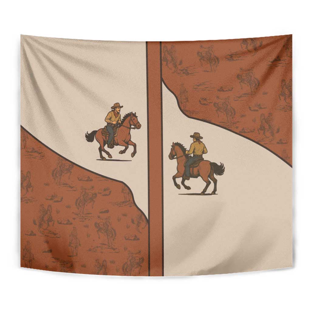 Cowboy Tapestry Horse Riding Retro Western Yoke