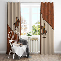 Cowboy Window Curtain Horse Riding Retro Western Yoke