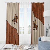 Cowboy Window Curtain Horse Riding Retro Western Yoke