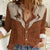 Cowboy Women Casual Shirt Horse Riding Retro Western Yoke