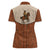Cowboy Women Polo Shirt Horse Riding Retro Western Yoke