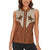 Cowboy Women Sleeveless Polo Shirt Horse Riding Retro Western Yoke