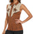 Cowboy Women Sleeveless Polo Shirt Horse Riding Retro Western Yoke