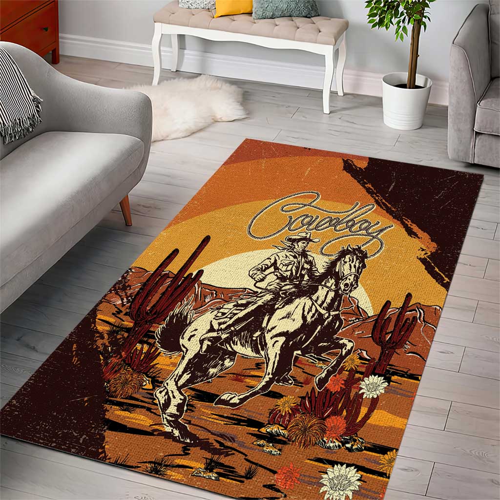 Cowboy Area Rug Ride Em Cowboy