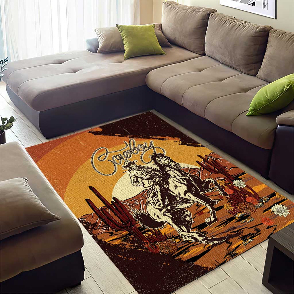Cowboy Area Rug Ride Em Cowboy