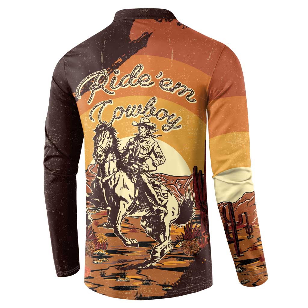 Cowboy Button Sweatshirt Ride Em Cowboy