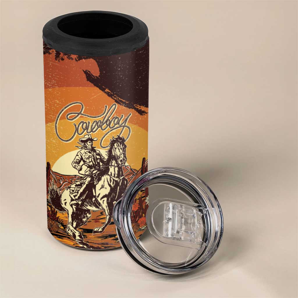 Cowboy 4 in 1 Can Cooler Tumbler Ride Em Cowboy