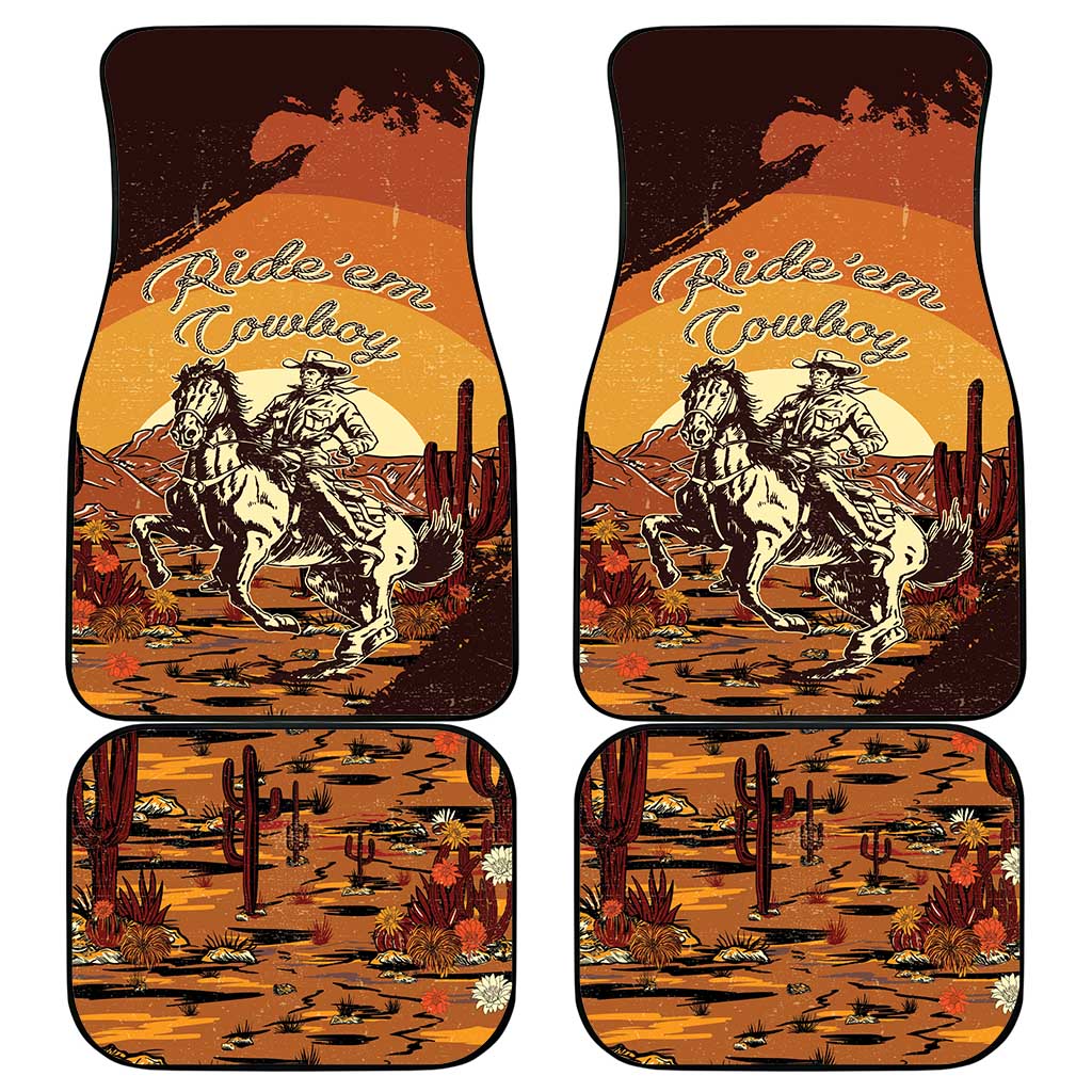 Cowboy Car Mats Ride Em Cowboy