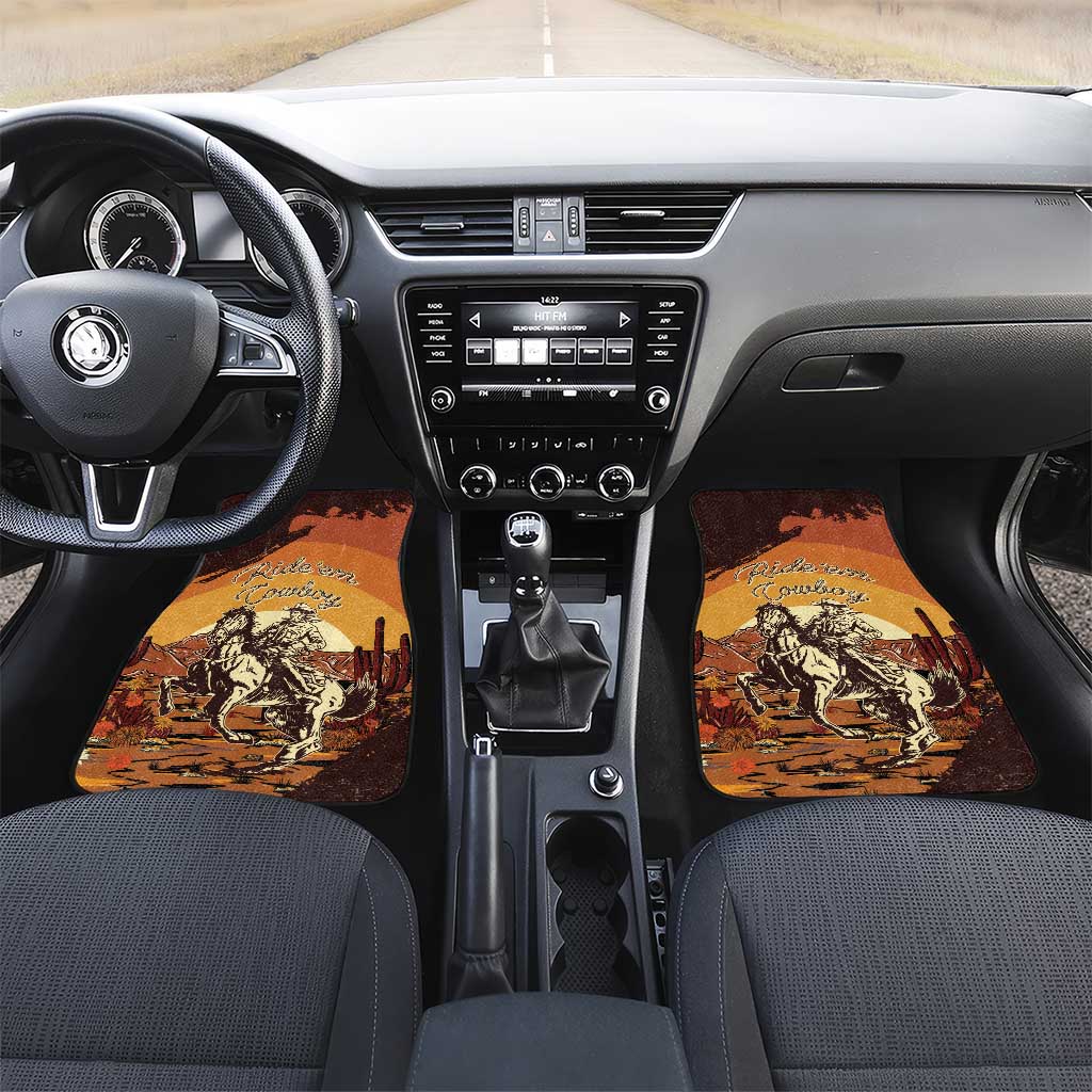 Cowboy Car Mats Ride Em Cowboy