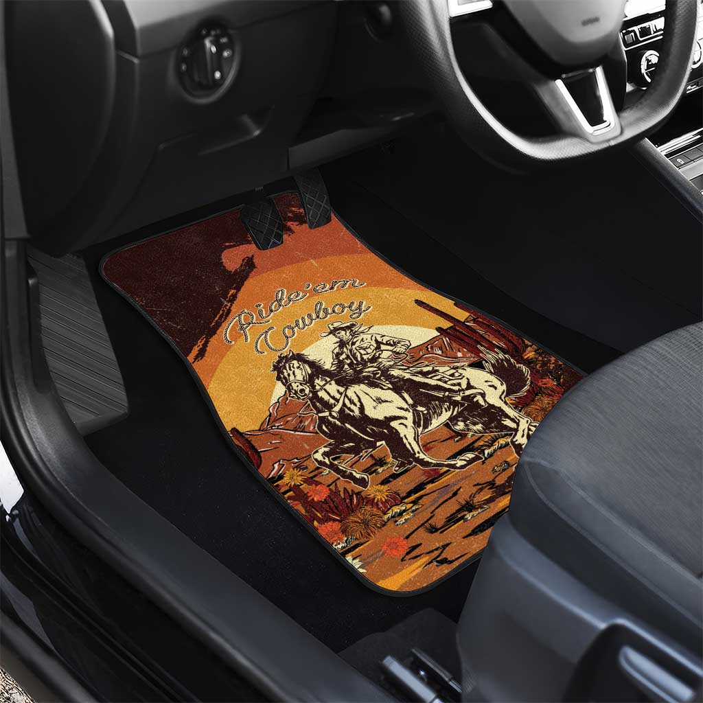 Cowboy Car Mats Ride Em Cowboy