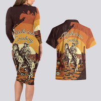 Cowboy Couples Matching Long Sleeve Bodycon Dress and Hawaiian Shirt Ride Em Cowboy