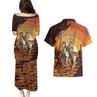 Cowboy Couples Matching Puletasi and Hawaiian Shirt Ride Em Cowboy