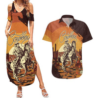 Cowboy Couples Matching Summer Maxi Dress and Hawaiian Shirt Ride Em Cowboy