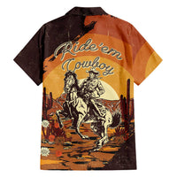 Cowboy Family Matching Long Sleeve Bodycon Dress and Hawaiian Shirt Ride Em Cowboy