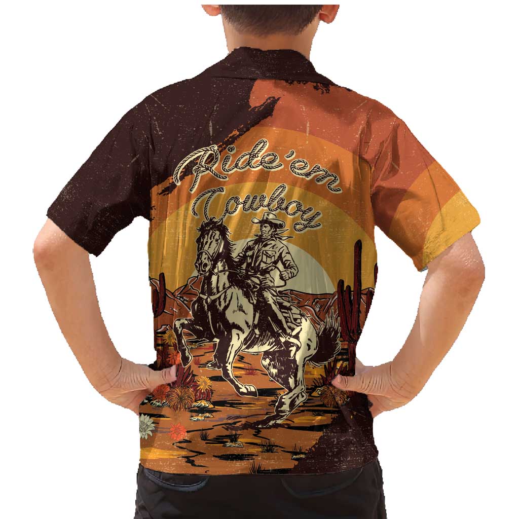 Cowboy Family Matching Mermaid Dress and Hawaiian Shirt Ride Em Cowboy