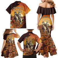 Cowboy Family Matching Mermaid Dress and Hawaiian Shirt Ride Em Cowboy