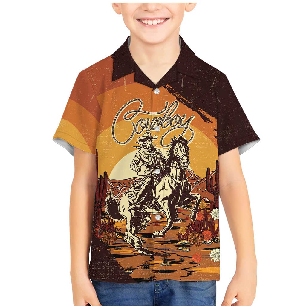 Cowboy Family Matching Mermaid Dress and Hawaiian Shirt Ride Em Cowboy