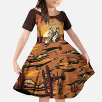 Cowboy Family Matching Off Shoulder Maxi Dress and Hawaiian Shirt Ride Em Cowboy