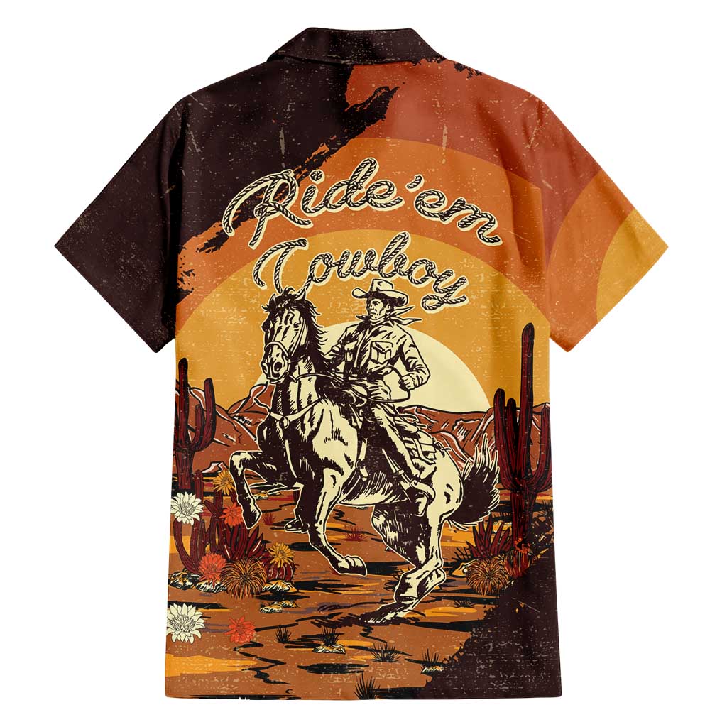 Cowboy Family Matching Puletasi and Hawaiian Shirt Ride Em Cowboy