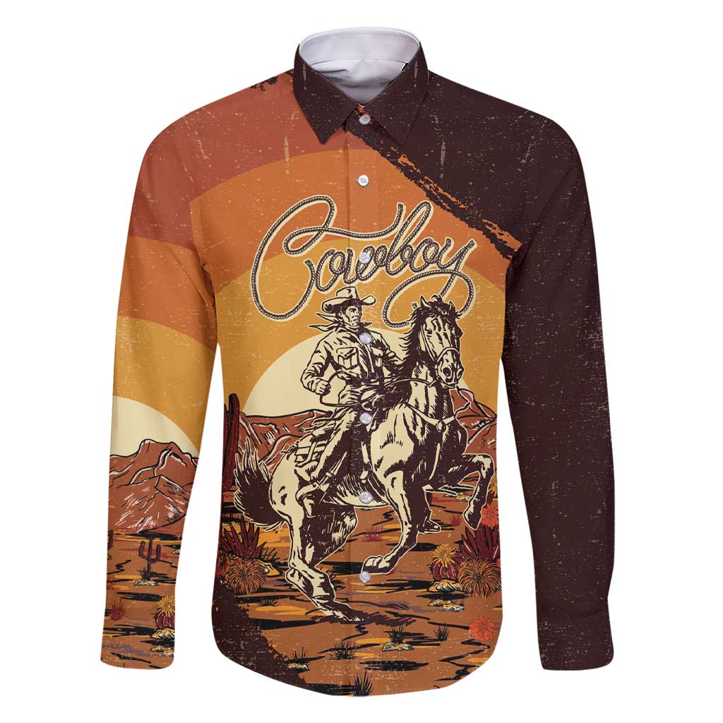 Cowboy Family Matching Short Sleeve Bodycon Dress and Hawaiian Shirt Ride Em Cowboy