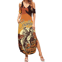 Cowboy Family Matching Summer Maxi Dress and Hawaiian Shirt Ride Em Cowboy