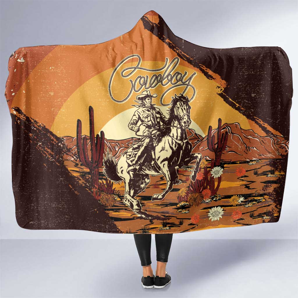 Cowboy Hooded Blanket Ride Em Cowboy