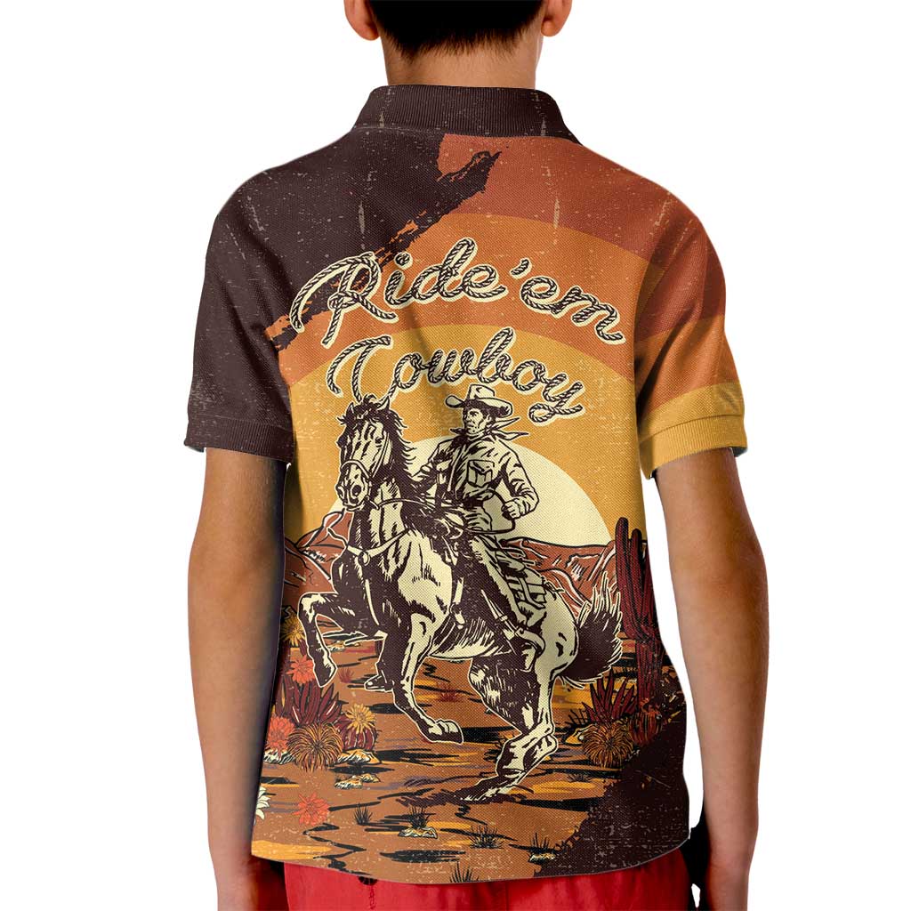 Cowboy Kid Polo Shirt Ride Em Cowboy