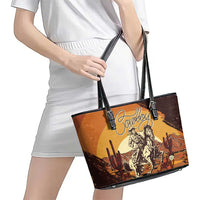 Cowboy Leather Tote Bag Ride Em Cowboy
