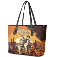 Cowboy Leather Tote Bag Ride Em Cowboy