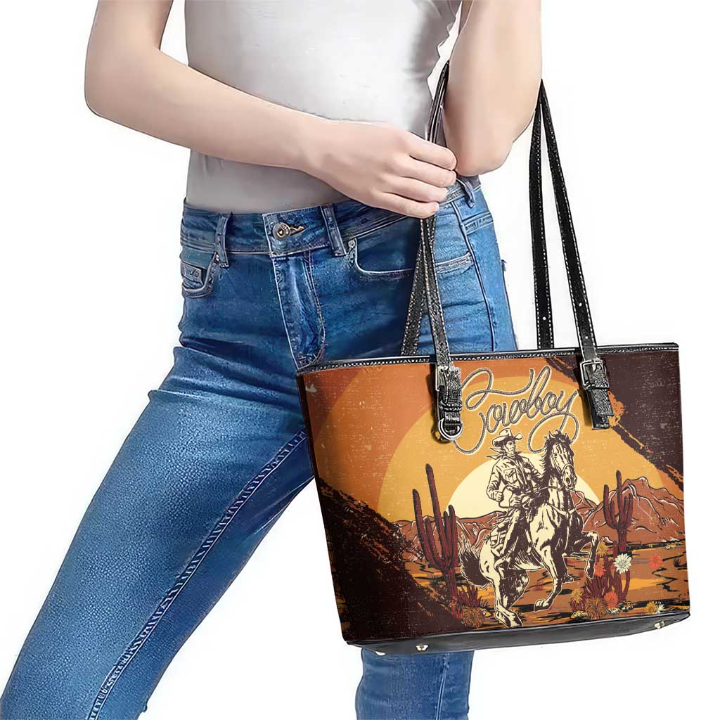 Cowboy Leather Tote Bag Ride Em Cowboy