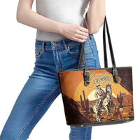 Cowboy Leather Tote Bag Ride Em Cowboy