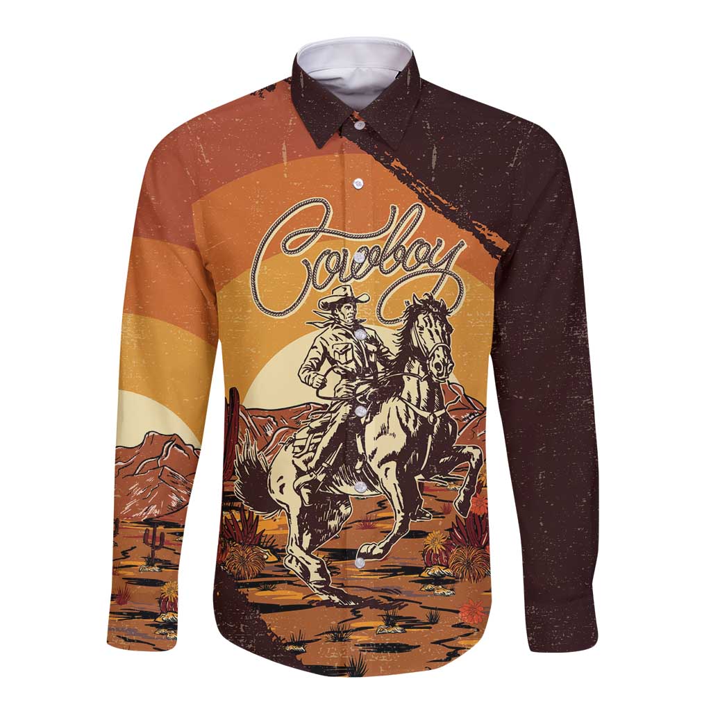 Cowboy Long Sleeve Button Shirt Ride Em Cowboy