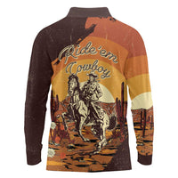 Cowboy Long Sleeve Polo Shirt Ride Em Cowboy