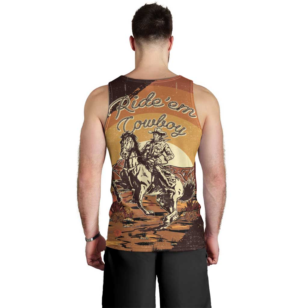 Cowboy Men Tank Top Ride Em Cowboy