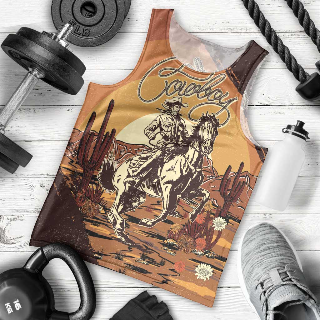 Cowboy Men Tank Top Ride Em Cowboy