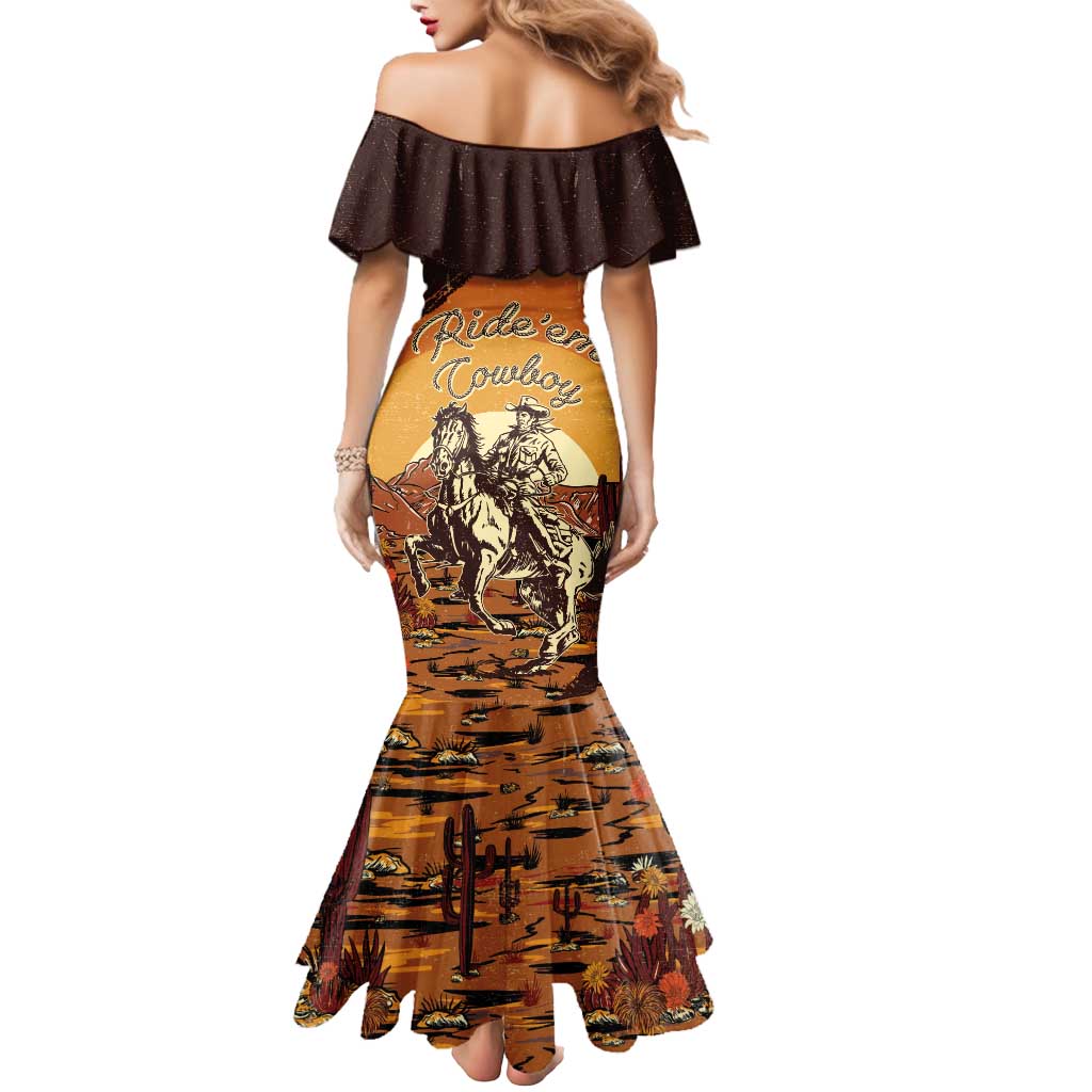 Cowboy Mermaid Dress Ride Em Cowboy
