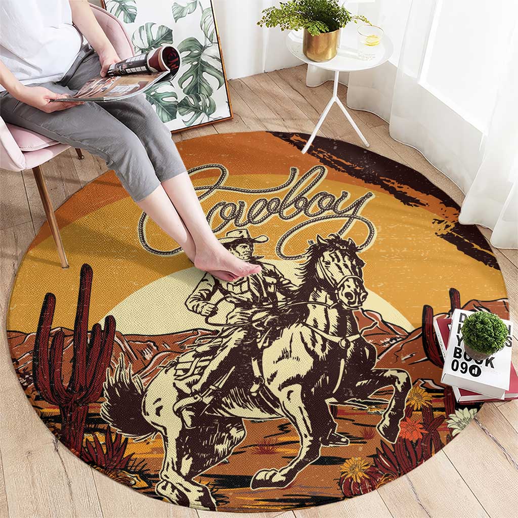 Cowboy Round Carpet Ride Em Cowboy