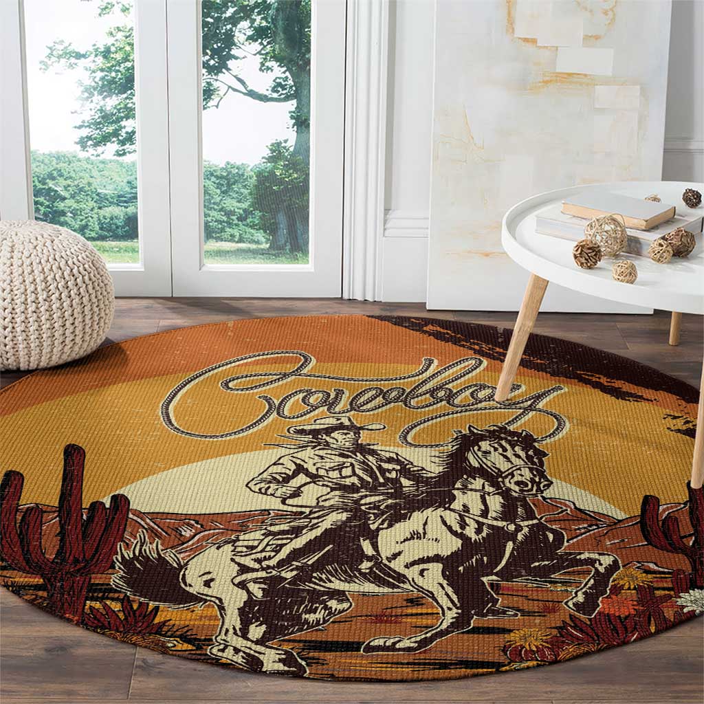 Cowboy Round Carpet Ride Em Cowboy