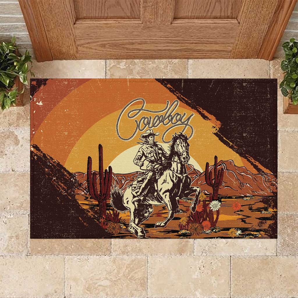 Cowboy Rubber Doormat Ride Em Cowboy