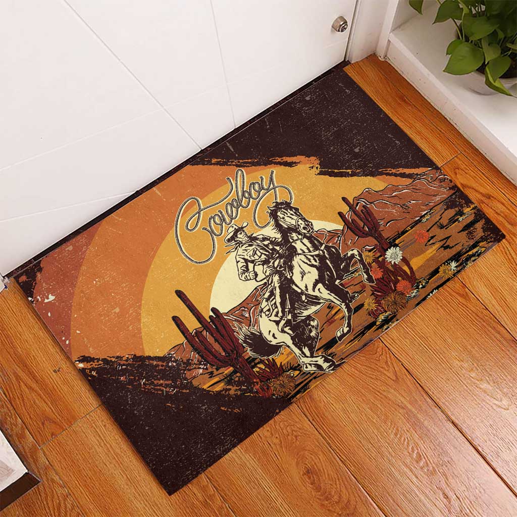Cowboy Rubber Doormat Ride Em Cowboy