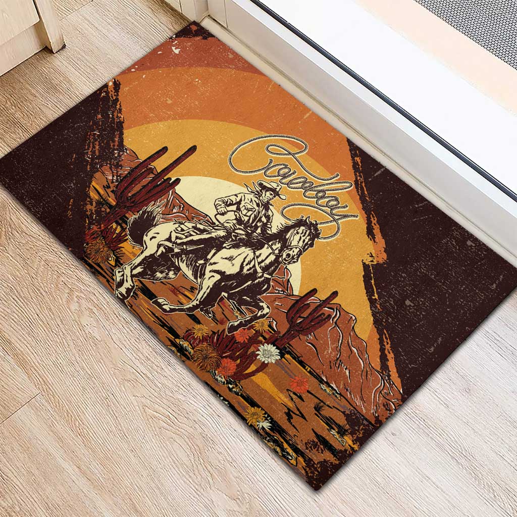 Cowboy Rubber Doormat Ride Em Cowboy