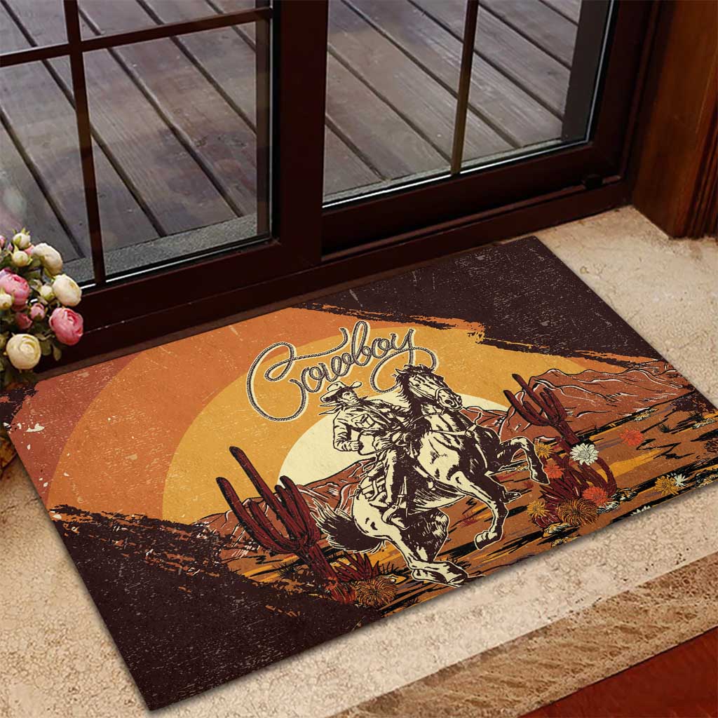 Cowboy Rubber Doormat Ride Em Cowboy