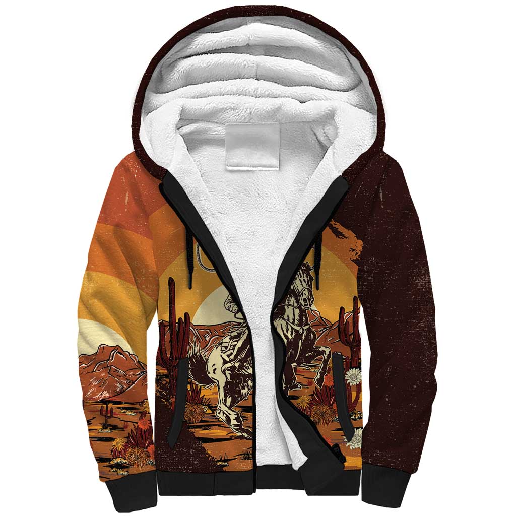 Cowboy Sherpa Hoodie Ride Em Cowboy