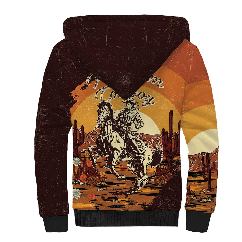 Cowboy Sherpa Hoodie Ride Em Cowboy