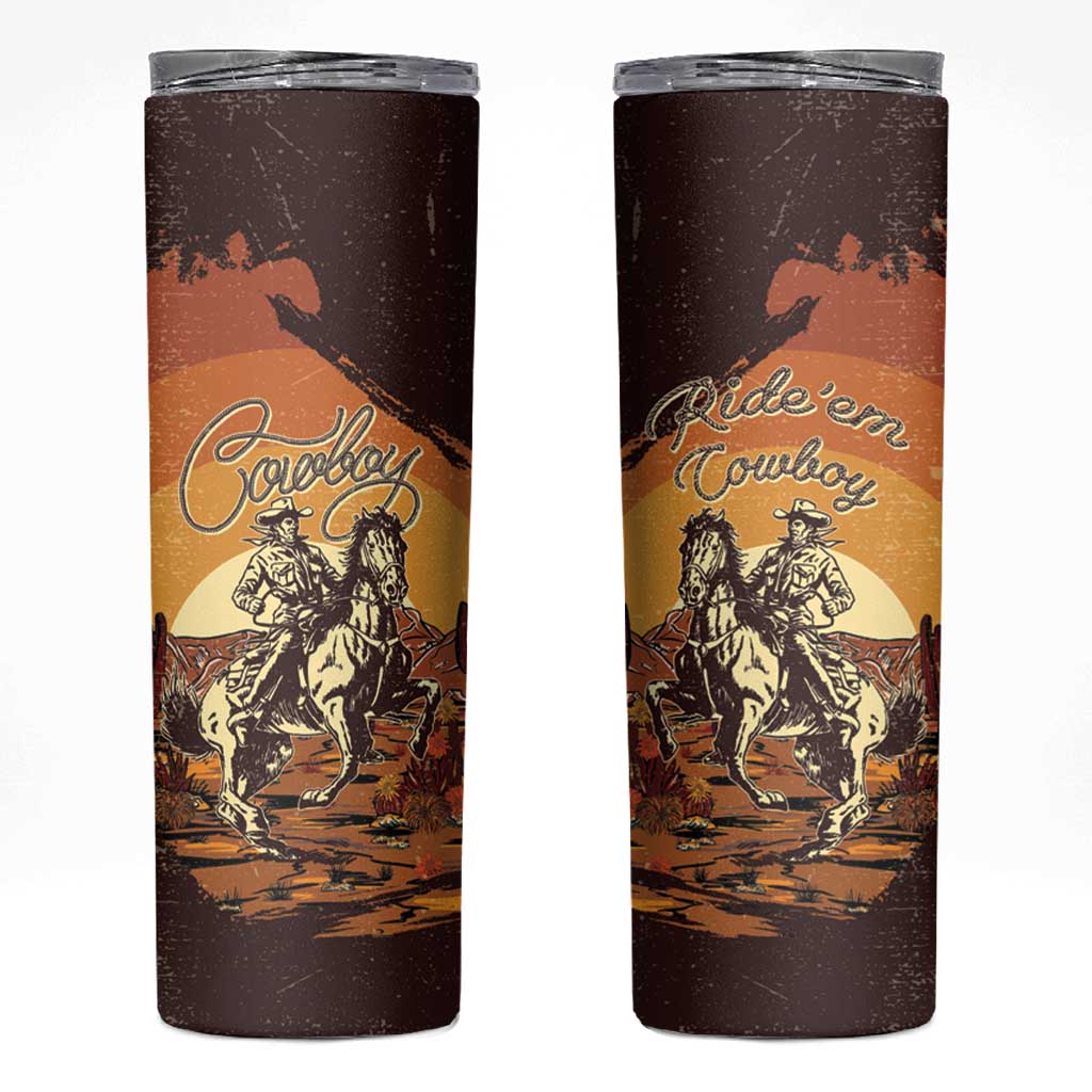 Cowboy Skinny Tumbler Ride Em Cowboy
