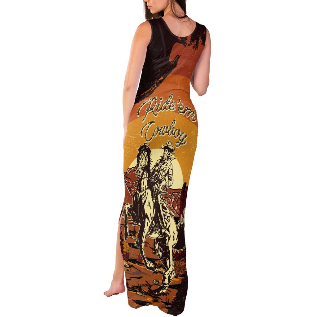 Cowboy Tank Maxi Dress Ride Em Cowboy