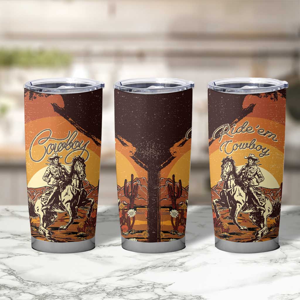 Cowboy Tumbler Cup Ride Em Cowboy