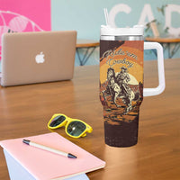 Cowboy Tumbler With Handle Ride Em Cowboy