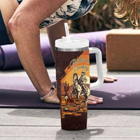 Cowboy Tumbler With Handle Ride Em Cowboy