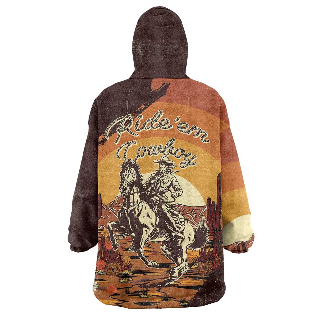 Cowboy Wearable Blanket Hoodie Ride Em Cowboy